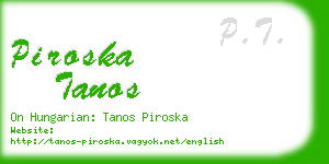 piroska tanos business card